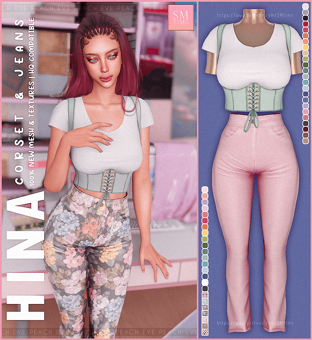 Скриншот мода Корсет и джинсы Hina Corset & Jeans